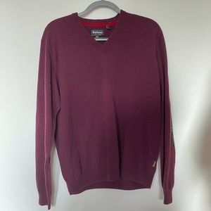Maroon Barbour XL Sweater with Elbow Patches